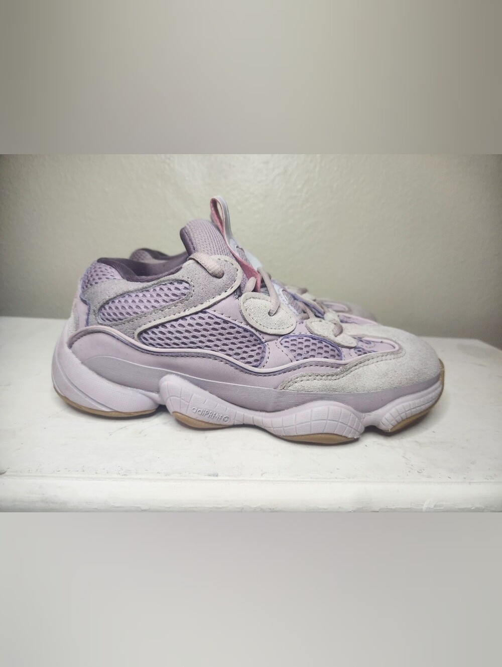 adidas Yeezy 500 Soft Vision Low Top Lace-Up Sneakers Purple/Gray FW2656